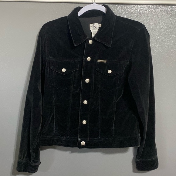 Calvin Klein Jeans Velour Jacket - Picture 1 of 9